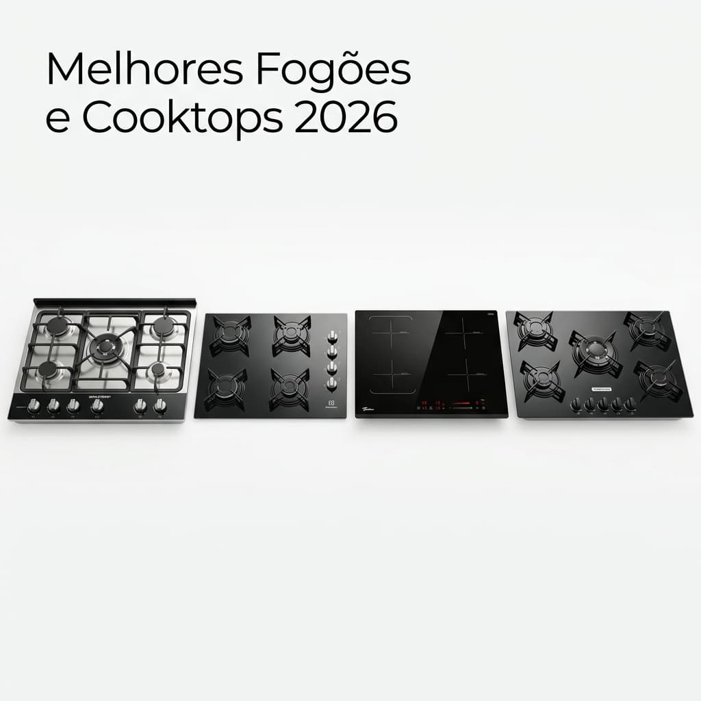 Melhores fogões e cooktops 2026 — Brastemp, Electrolux, Fischer e Tramontina testados