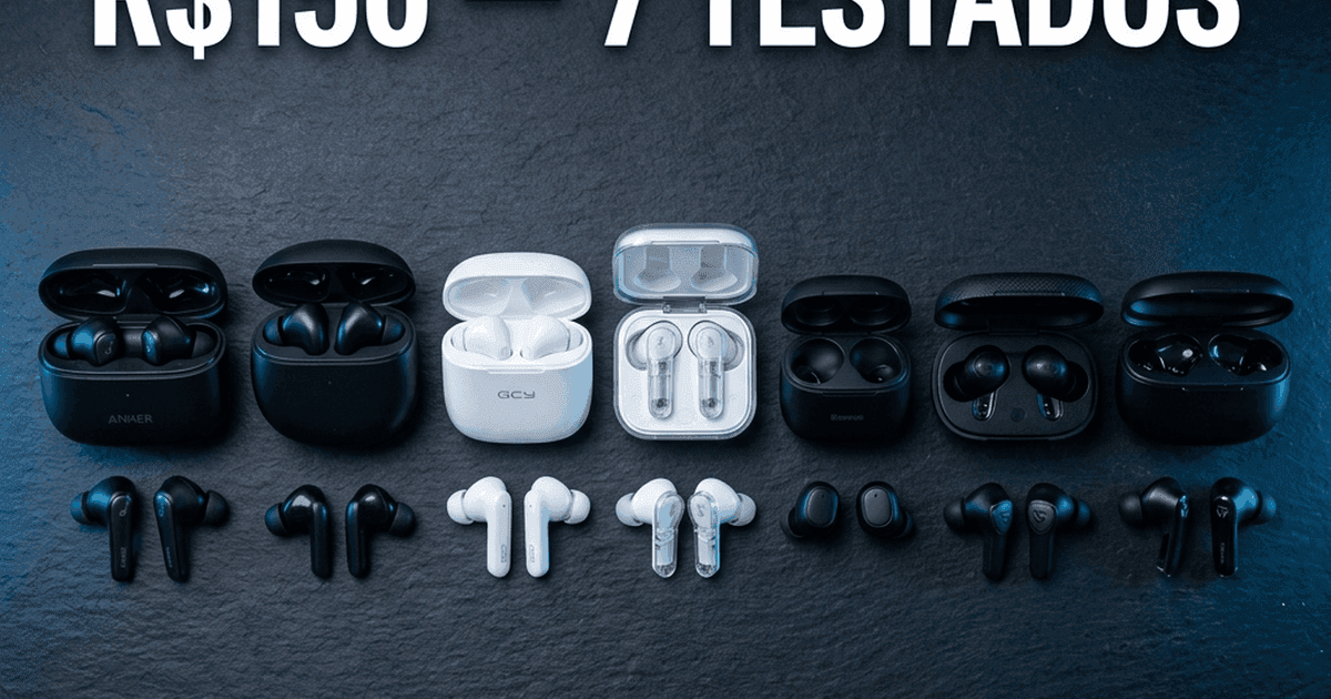 7 fones TWS até R$150 testados pela equipe Buskando em 2026