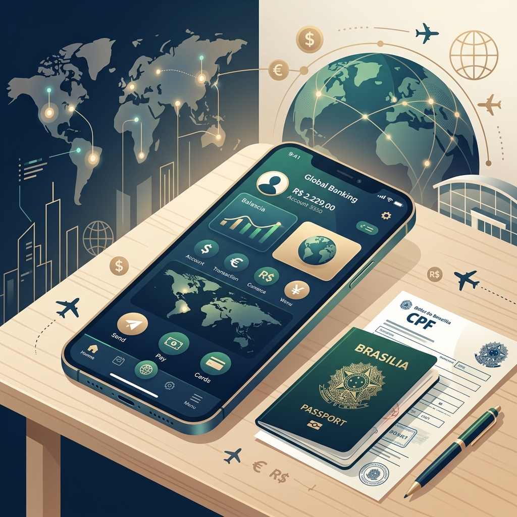 Aplicativos de contas globais como Nomad e Wise no Imposto de Renda 2026