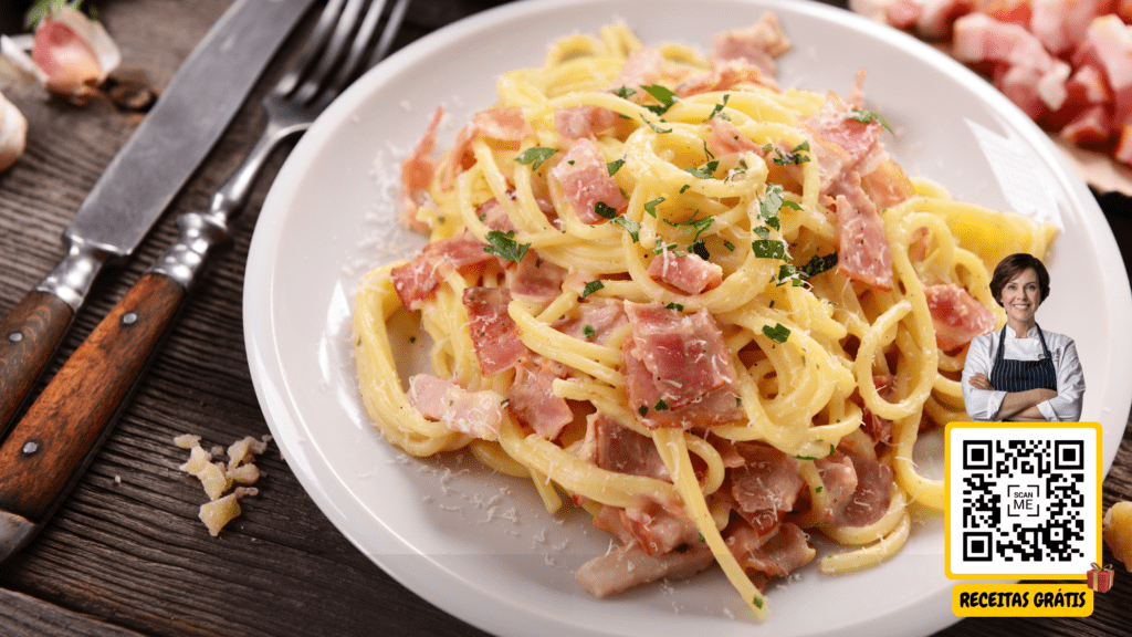 Macarrão à Carbonara - Chef Helena Receitas Grátis