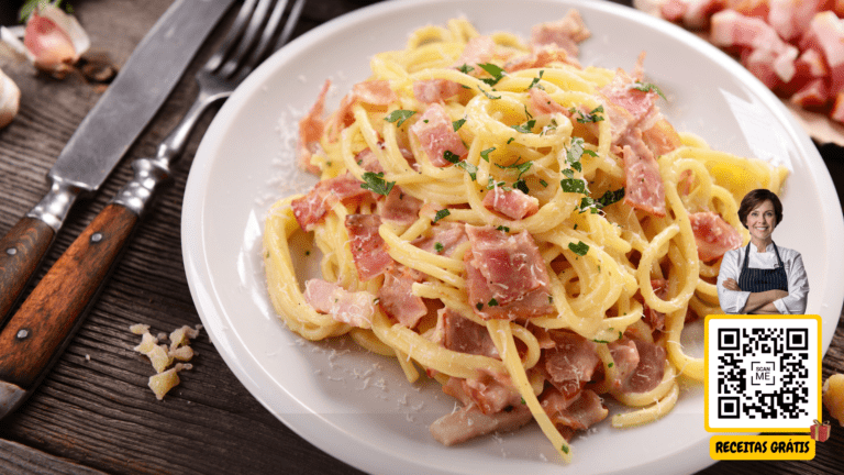 Macarrão à Carbonara - Chef Helena Receitas Grátis