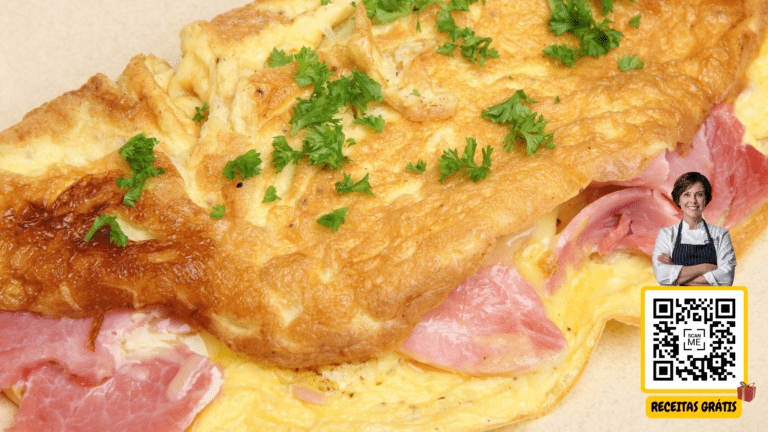 Omelete de Queijo e Presunto - Chef Helena Receitas Grátis