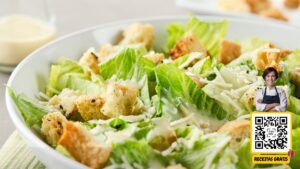 Salada Caesar com Molho Caseiro – Receita Grátis