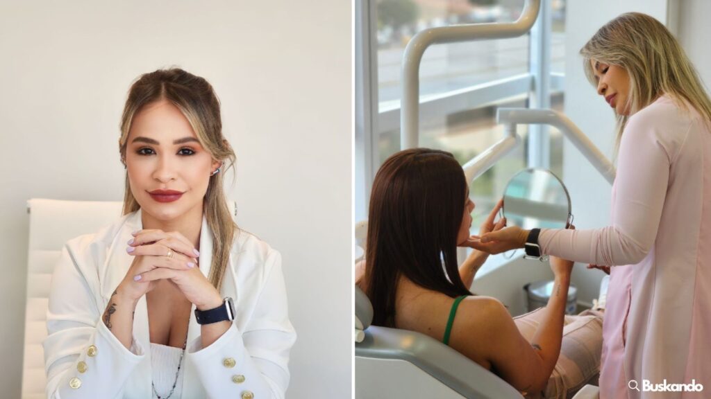 Dra. Rafaela Martins realizando harmonização facial em Brasília.