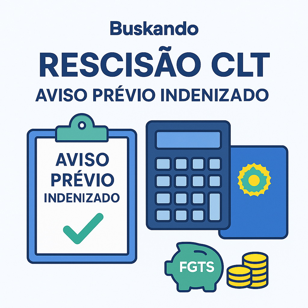 Calcular rescisão CLT com aviso prévio indenizado — use a calculadora do Buskando