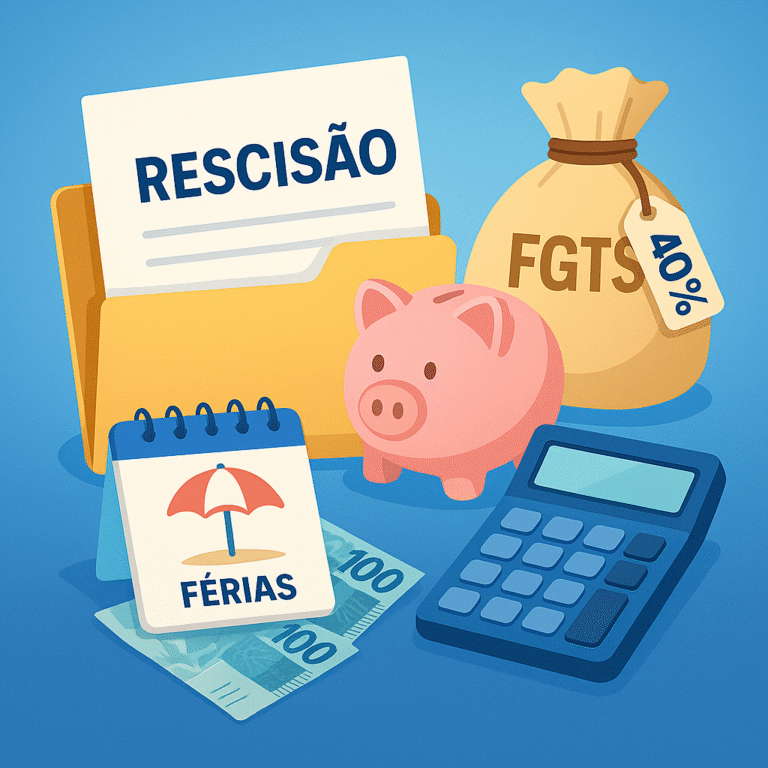 Thumbnail “Rescisão com multa do FGTS e férias proporcionais” — calculadora de rescisão